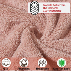 BEFACL ultra-soft coral fleece fabric towel on display, gentle comfort after bath