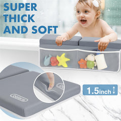 Beiens bath kneeler measures 22 inches long for full-body support during bath time.