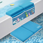 Beiens bath kneeler and elbow rest blue closeup showing soft neoprene comfort
