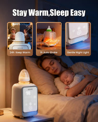 Beikuer maintains 98°F to help preserve natural warmth during bottle warming.