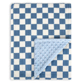 BEILIMU baby blanket with checkerboard corduroy front for stylish nursery decor and tactile comfort.