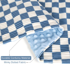 BEILIMU blanket shows soft minky dotted back for gentle touch.