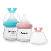 Beilastarx glass baby bottle 4oz pack of 2 with wide neck for easy cleaning