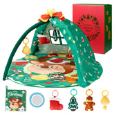BEINGMATE Care Christmas Play Gym Mat tent setup encourages cozy tummy time play
