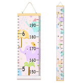 Beinou growth chart on canvas with wood frame for durable wall height tracking