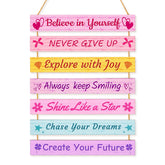Beinou wall decor pink love flower design brightens a teen bedroom and mood