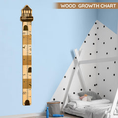 Beinou wooden height chart shows space to write names and notes for memories.