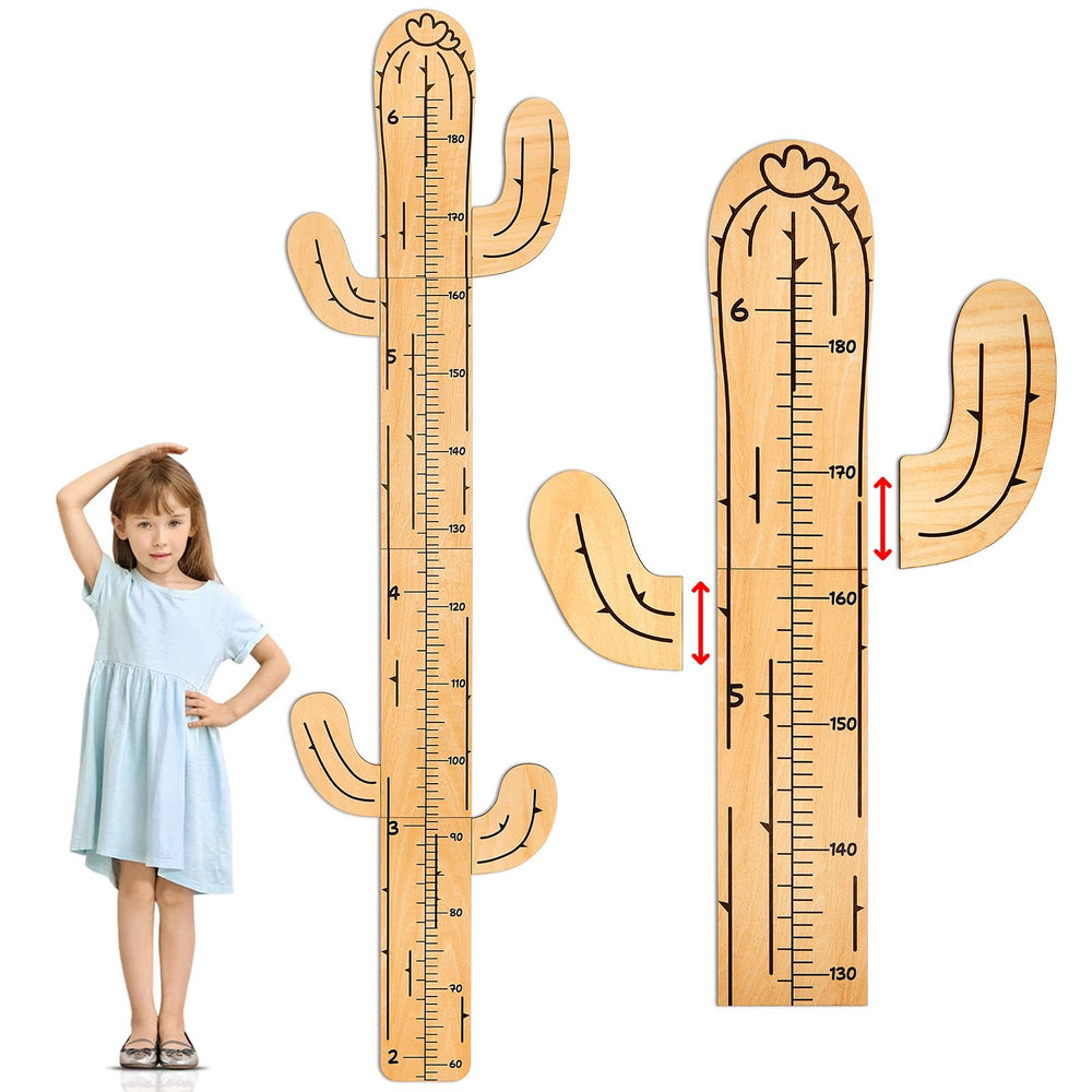 Beinou Growth Chart wall cactus design—cute decor that invites growth tracking for kids