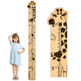 Beinou Growth Chart wood panel with animals, perfect for playful height tracking in kids' rooms.