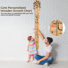 Beinou Growth Chart wooden ruler close-up highlighting natural finish
