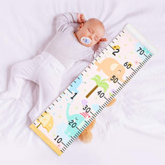 Beinou wall height chart with wood frame for easy readability in inches and cm