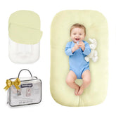 Beisurznga baby lounger 32x19 in yellow for cozy playtime.