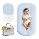 Beisurznga Baby Lounger blue overview demonstrates a cozy spot for supervised play