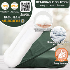 Beisurznga baby lounger outer flannel soft touch highlights gentle skin friendly surface for cuddling