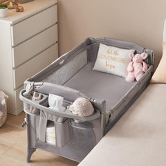 BEKA 4-in-1 bassinet bedside setup with stable bedside attachment for night care