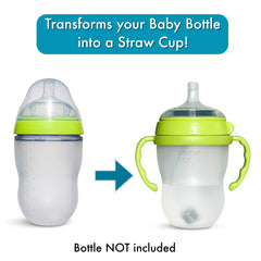 BelBeyo ergonomic bottle handles aid baby grip during sips