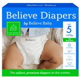 Believe Diapers Size 5 bamboo-absorb-core demonstrates strong moisture lock for dry comfort during nap time