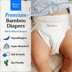 Believe Diapers Size 5 soft-elastic-waistband provides secure, comfortable fit during active play