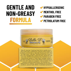 Bella B Little Bee baby massage application demonstrates gentle rubbing to moisturize skin.