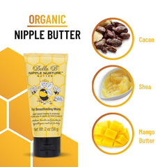 Bella B Nurturing Butter ingredients cocoa, shea and mango for natural nourishment