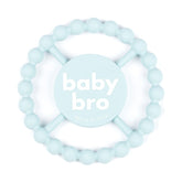 Bella Tunno Baby Bro teether closeup highlighting soft textured silicone for soothing gums.