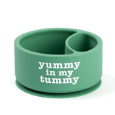 Bella Tunno Miss Mess dual-compartment suction bowl keeps meals organized.