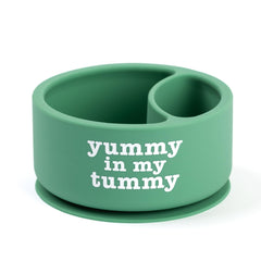 Bella Tunno Miss Mess dual-compartment suction bowl keeps meals organized.
