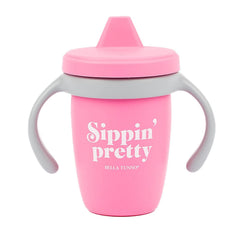 Bella Tunno Sippy Cup shows three-stage handles for early learners, easing bottle-to-cup transition.