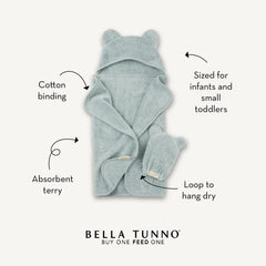 Bella Tunno Watermelon wash mitt closeup reveals plush texture for safe cleansing.