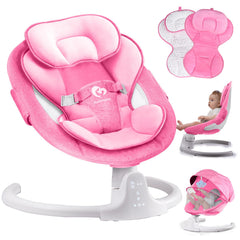 Bellababy Bluetooth baby swing front view shows compact design for easy placement