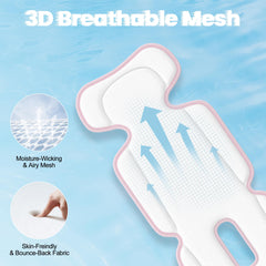 Bella's Friends baby stroller cooling pad 3D mesh fabric for breathable cooling.