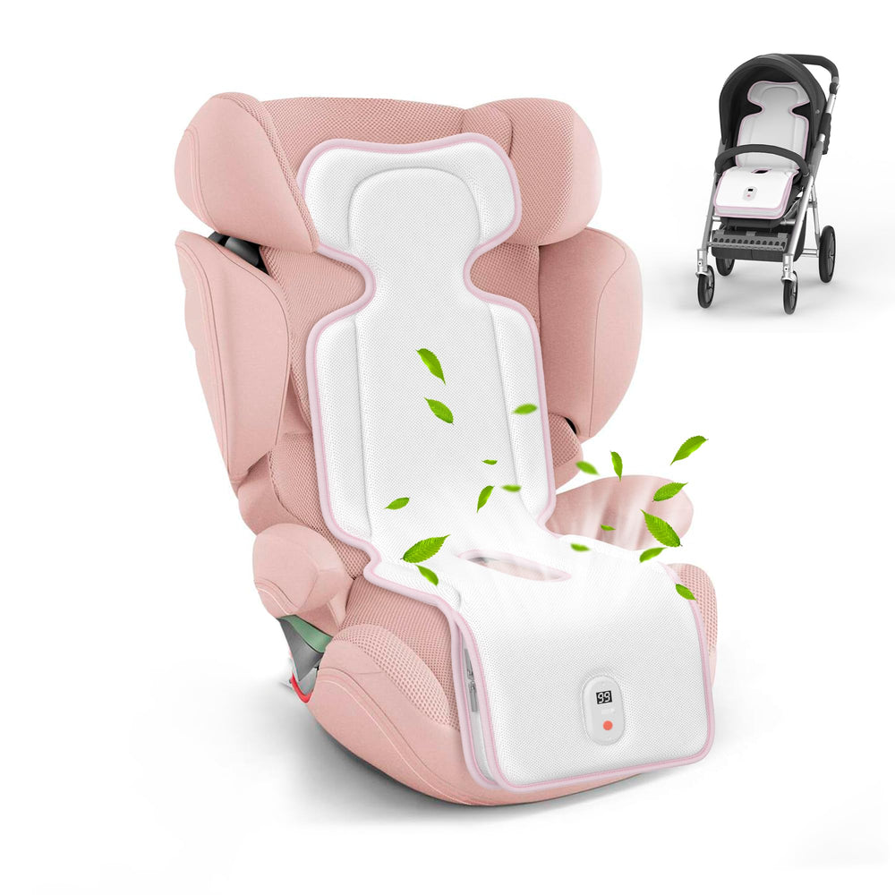 Bella's Friends baby stroller cooling pad front view with portable cooling on the move.