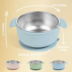 Bella's Friends stainless steel interior resists stains and odors for daily meals.