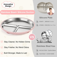 Bella's Friends divided plate highlights neat sections for balanced meals
