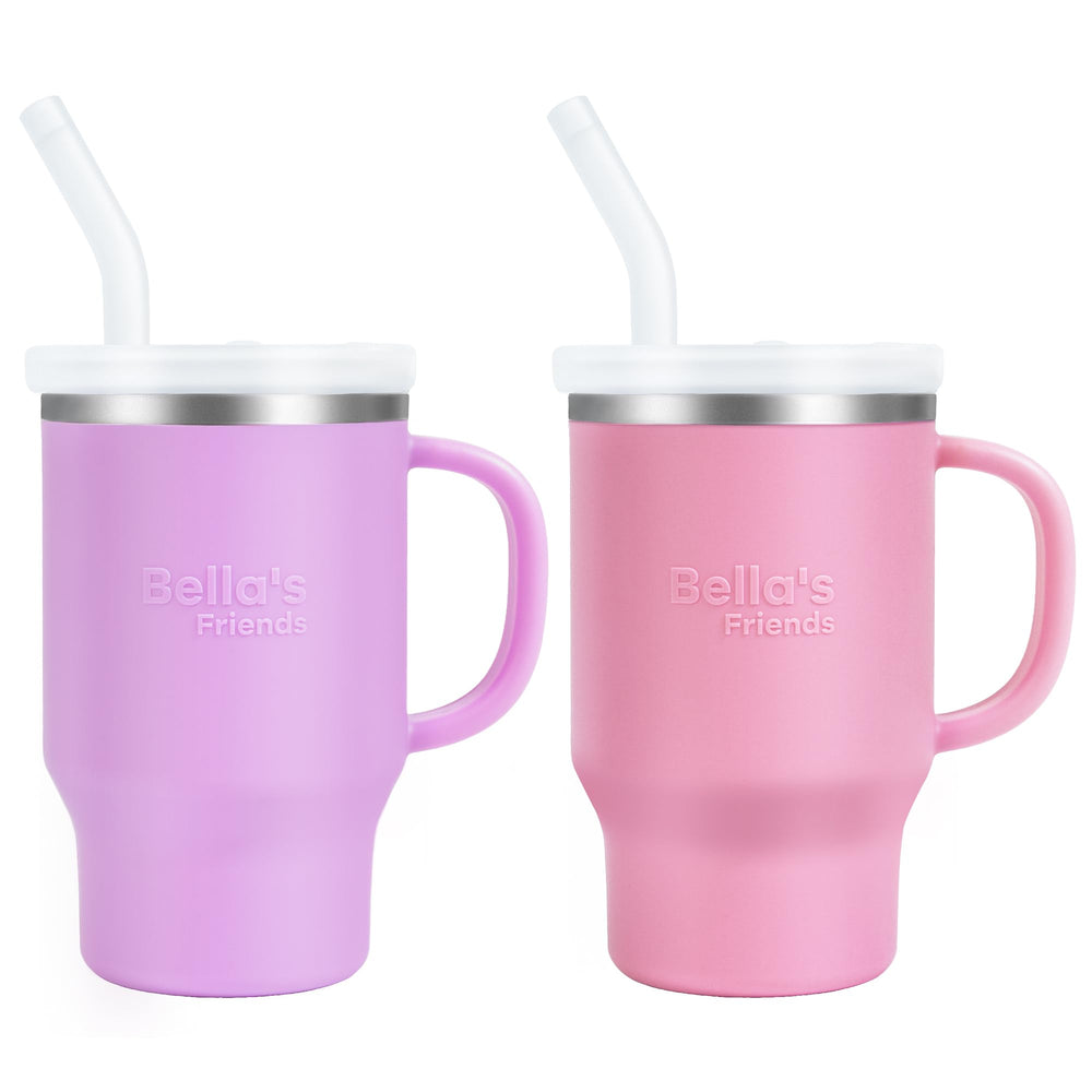 Bella's Friends Handy Mini Tumbler lilac cap close-up showing cap and spill-free sipping on the go.