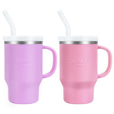 Bella's Friends Handy Mini Tumbler lilac cap close-up showing cap and spill-free sipping on the go.