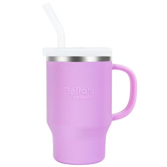 Bella's Friends Handy Mini Tumbler straw close-up shows flexible sipping for toddlers.