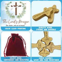 BelleAngle mini cross with quotes offers a compact devotional accent for desks or cars.