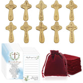 BelleAngle wood-holding hand cross in hand for focused prayer and personal reflection.