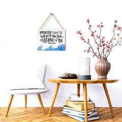 BELLOWDEER nautical wood decor sign with coastal vibes for living areas.