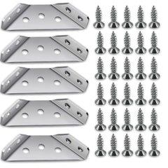 BellRhein universal stainless steel corner connector close-up shows durable strength for furniture projects.