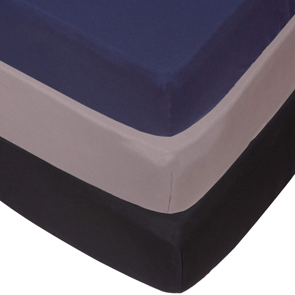 Belsden 3 Pack crib sheets navy fitted demonstrates durable, snug fit for standard cribs