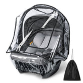 bemece car seat rain cover with panoramic view for easy monitoring
