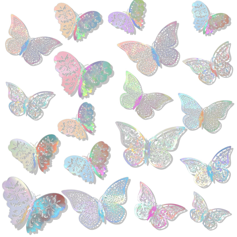 Bememo 3D butterfly 8cm decal, style A, adds shimmering wall charm and easy DIY decor