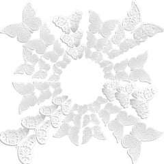 Bememo 3D butterfly wall decal style B, 8 cm, shimmering accent for rooms.