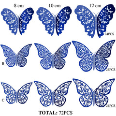 Bememo butterfly wall decor sticks on smooth surfaces without residue