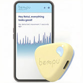 Bempu Bellybutton movement clip securely attaches for uninterrupted sleep monitoring.