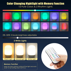 Benaep rechargeable egg night light with long-lasting power for overnight use.