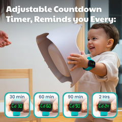 Benny Bradley's Potty Watch in vibration mode for quiet classroom reminders