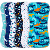 Benoxine 2-in-1 burp cloths and bibs set, ideal for on-the-go mess protection.